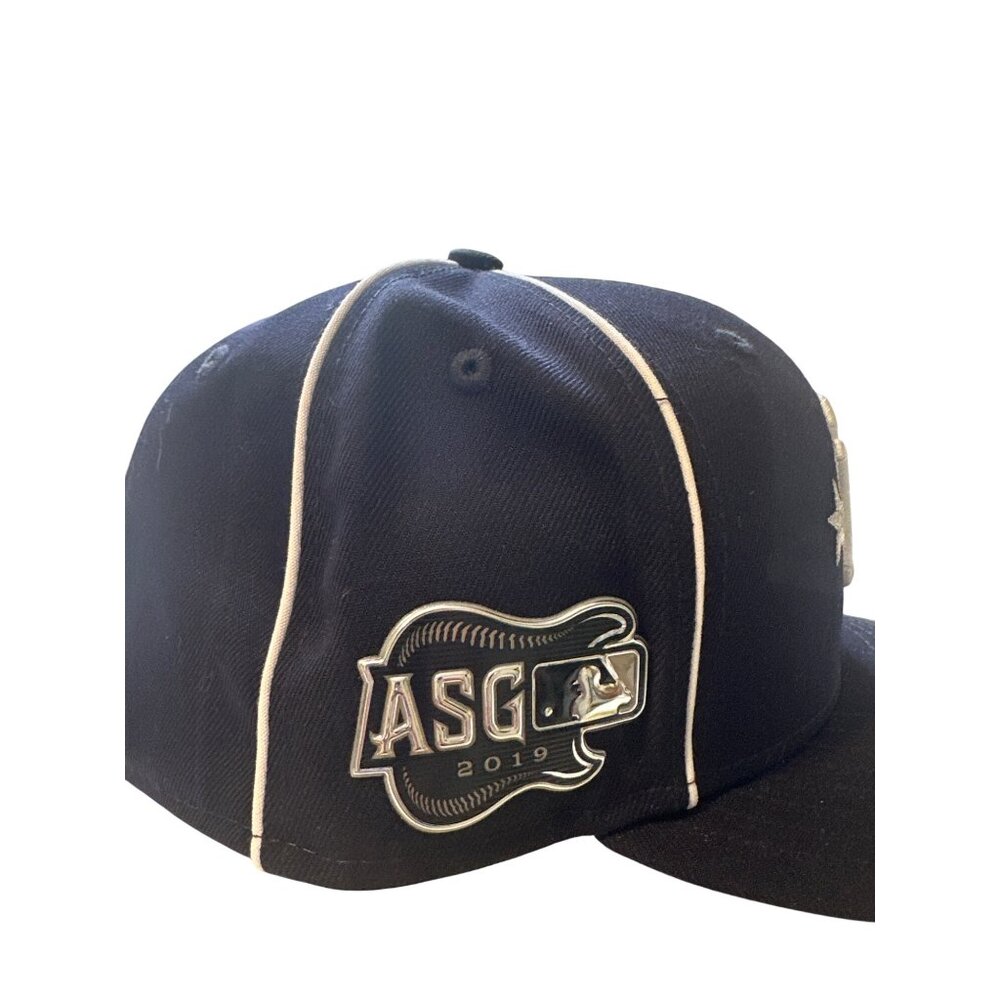 New Era Yankees 2019 ASG Fitted Cap 7 1/4 Official On-Field MLB Navy & Gold Embr - Picture 2 of 4